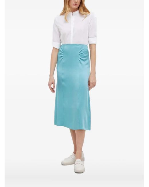 Boss Blue Mandarin-Collar Shirt
