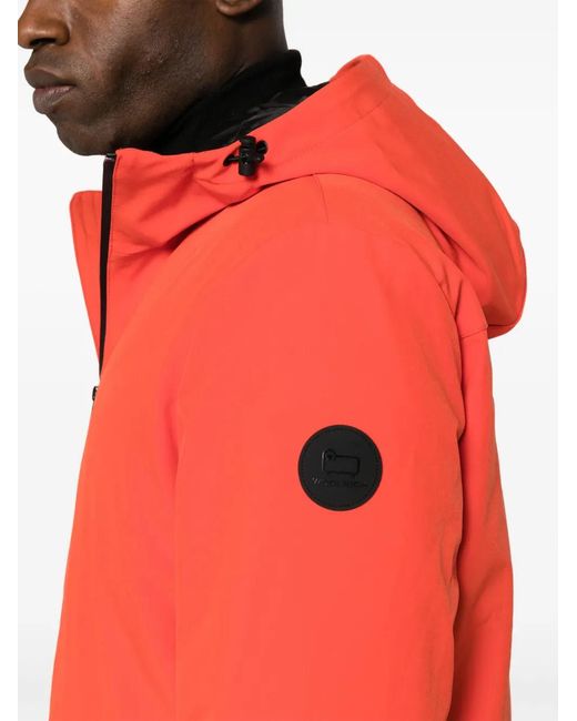 Woolrich Leichte Kapuzenjacke Mit Logo-Patch in Red für Herren