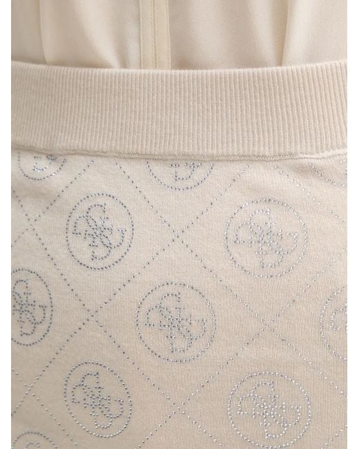 Guess Natural Logo-Pattern Midi Pencil Skirt