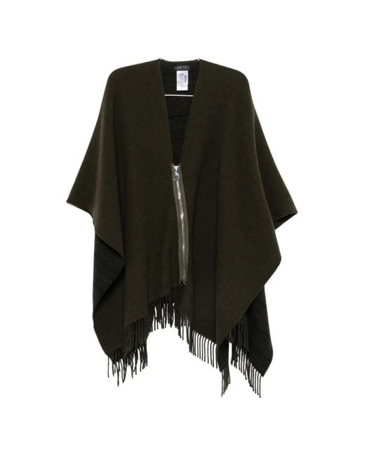 Dondup Black Zip-Up Cape