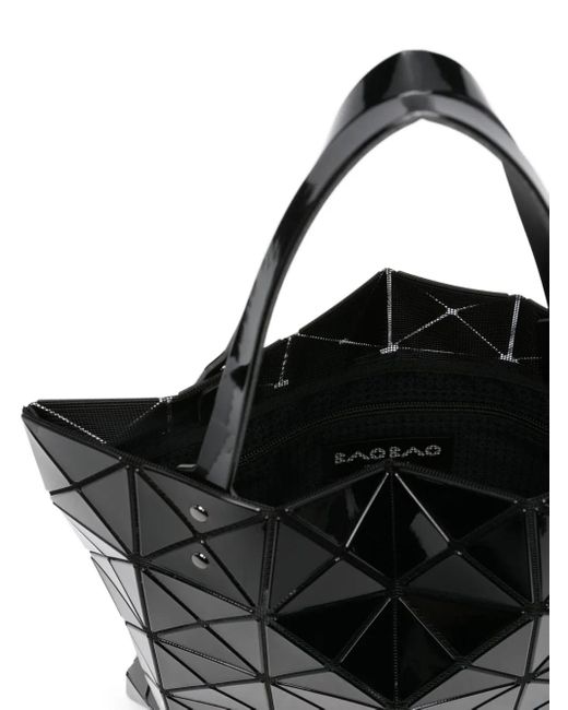 Issey Miyake Black Lucent Geometric-Pattern Tote Bag