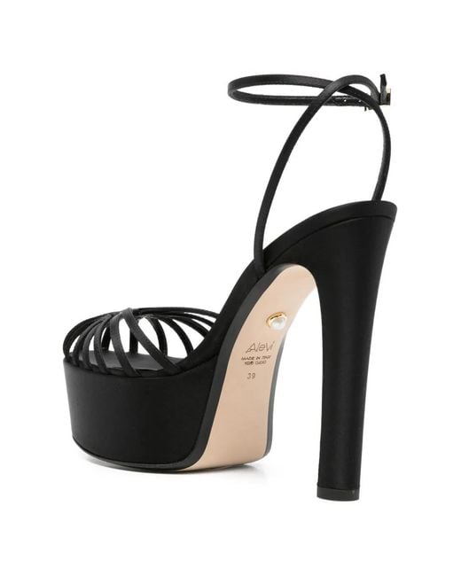 ALEVI Black Eva Platform Strap Sandals