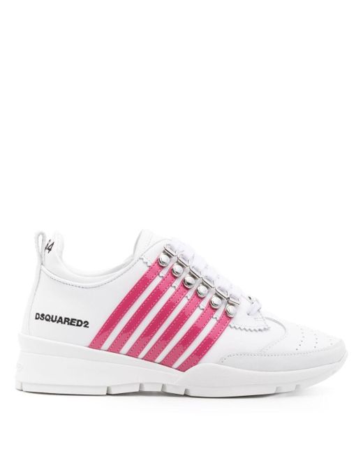 Zapatillas con detalle de rayas DSquared² de color Pink