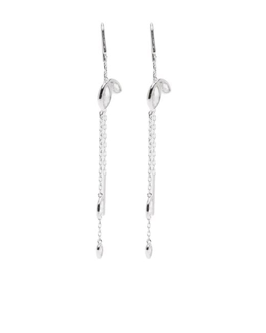 Maria Black White Swift 04 Chain Earrings