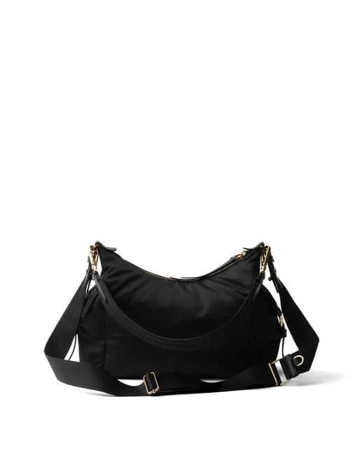 Prada Black Explore Large Re-Nylon And Leather Bag