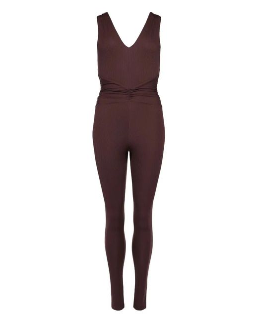 Eres Purple Hope Cross-Back Ribbed Jumpsuit
