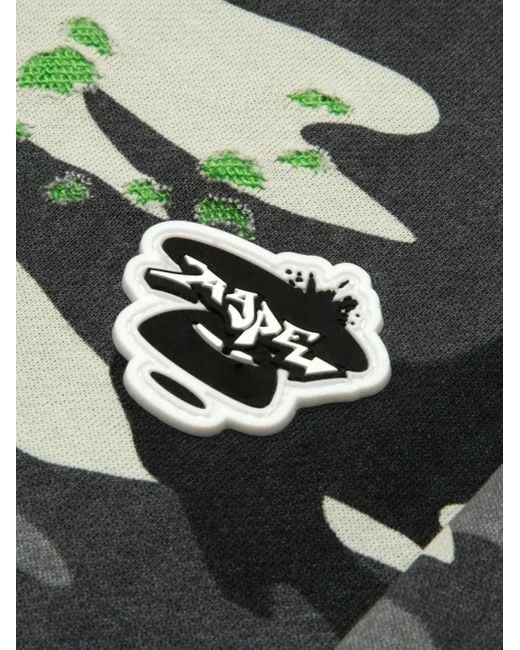 Aape By A Bathing Ape Green Camouflage-Pattern Trousers for men
