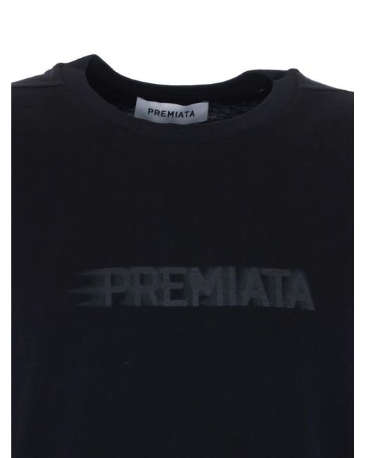 Premiata Blue Logo-Print Graphic-Print T-Shirt for men