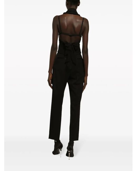 Dolce & Gabbana Black Dolce&Gabbana Wool Gabardine Pants