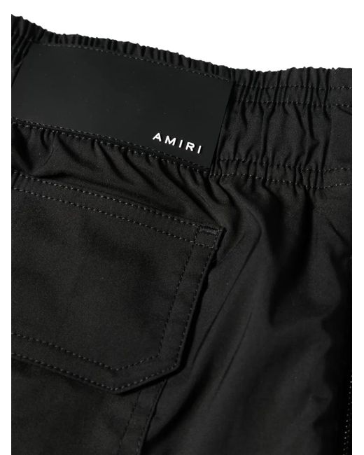 Amiri Black Ma Core-Print Swim Shorts for men