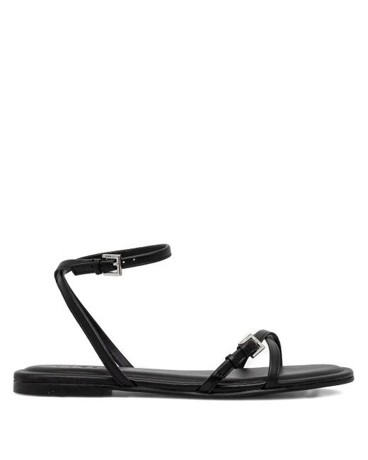 HUGO Black Buckle-Details Sandals