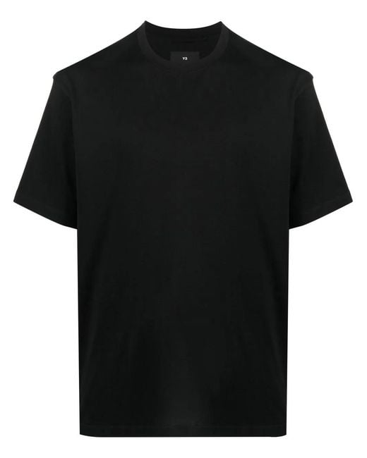 Y-3 Black Logo-Print Short-Sleeved T-Shirt