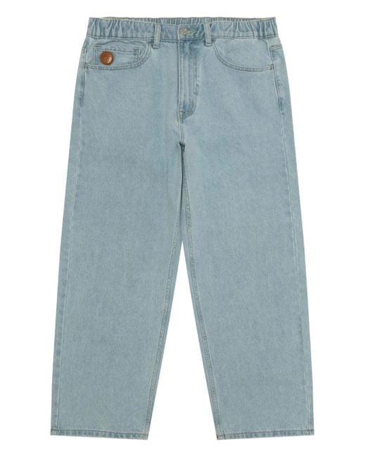 Aape By A Bathing Ape Blue Logo-Detail Cotton Jeans for men
