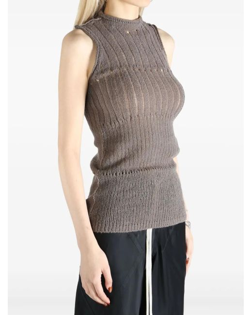Rick Owens Knitted Top Brown