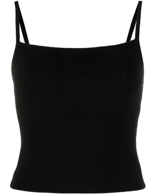 Matteau Black Square-Neck Tank Top