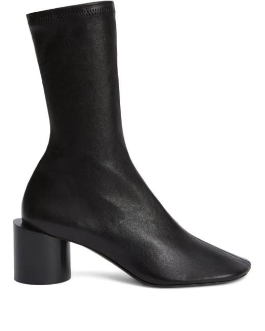 Jil Sander Black Block-Heel Ankle Boots
