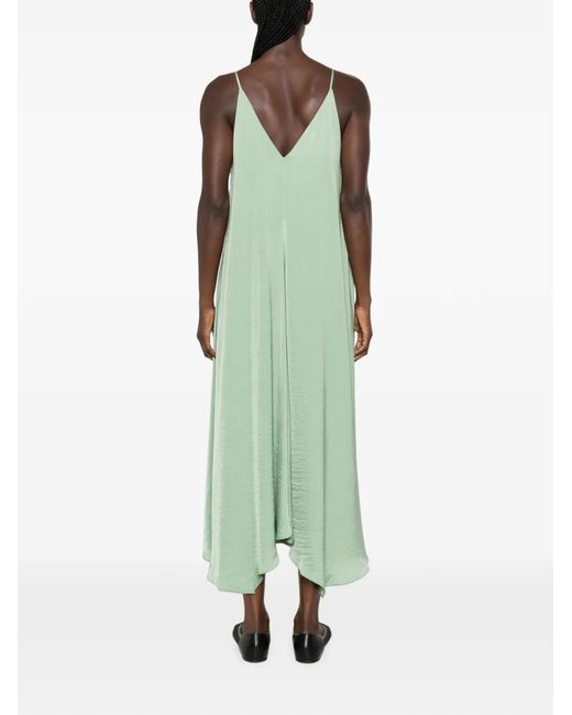 MOUTAKI Green Square-Neck Midi Dress