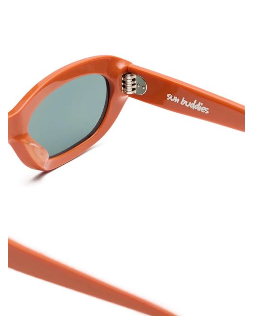 Sun Buddies Orange Miuccia Oval-Frame Sunglasses