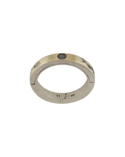 Parts Of 4 Metallic Diamond Detail Band Ring