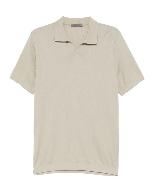 Corneliani White Cotton Polo Shirt for men