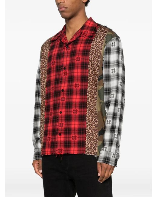 Amiri Red Spliced Ma Quad Flannel for men