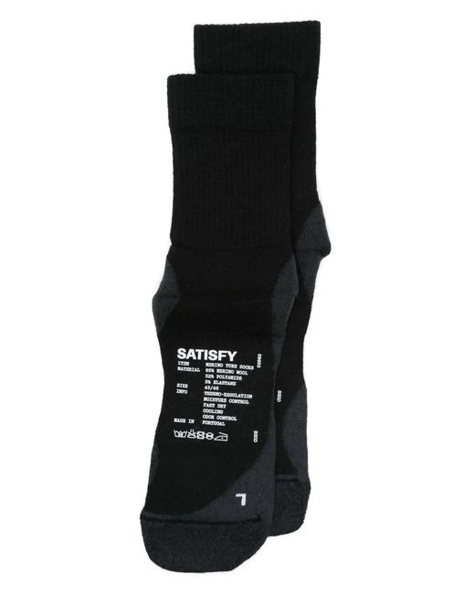 Satisfy Black Tube Socks for men