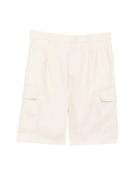 Tagliatore White Pantalon Cargo À Plis for men