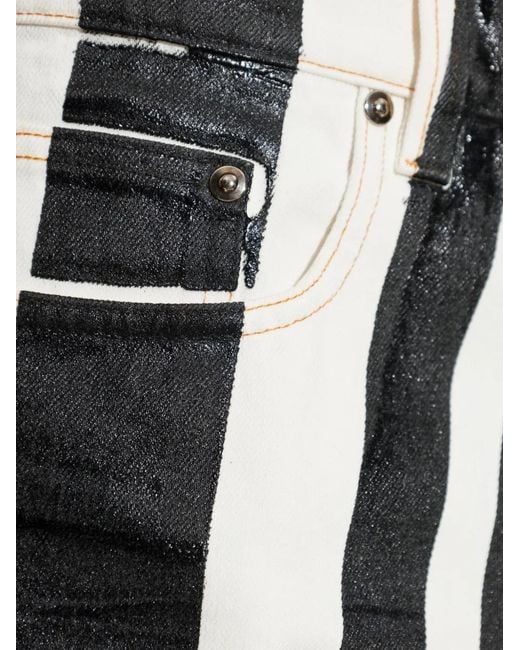 Versace White Jeans With Stripe Pattern for men