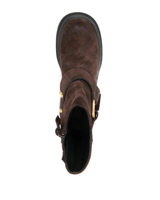 Dorothee Schumacher Brown 50Mm Suede Biker Boots