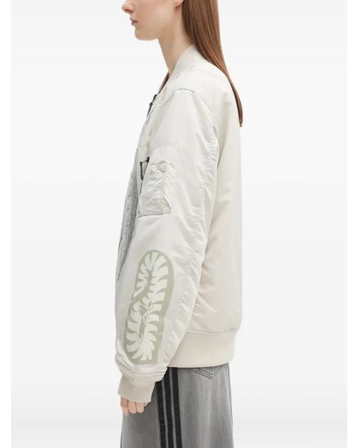 A Bathing Ape エンブロイダリーボンバージャケット Gray