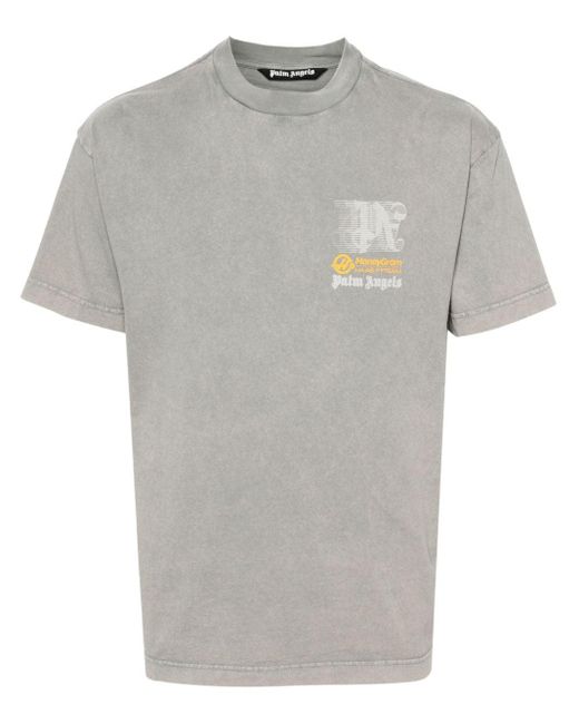 Palm Angels Gray X Moneygram Haas F1 Cotton T-shirt