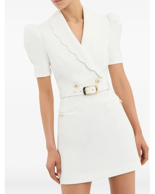 Rebecca Vallance Marina Mini-Jurk Met Ceintuur in het White