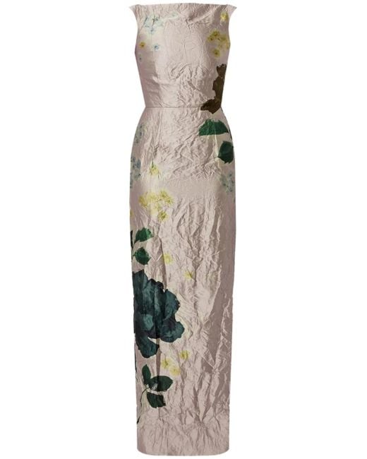 Robe Longue À Design Sans Manches Erdem en coloris Pink