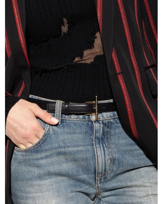 McQueen White T-Bar Hip Belt