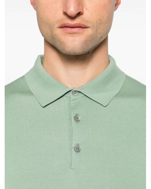 Boss Poloshirt mit langen Ärmeln in Green für Herren