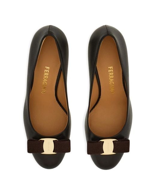 Ferragamo Black Vara Bow Pump