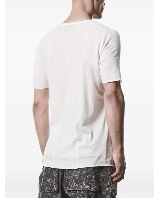 Thom Krom White Seam-Detail T-Shirt for men