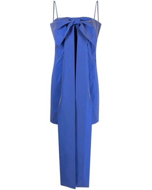 BERNADETTE Blue Estelle Kleid mit Schleifendetail