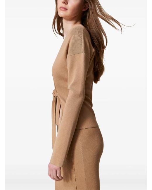 Twinset Brown Wrap Blouse