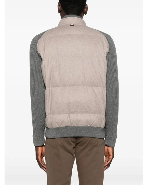 Corneliani Natural Knitted Panel Jacket for men