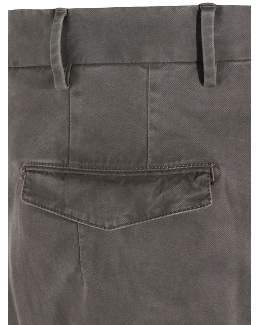 PT Torino Gray Pantalon À Design Plissé for men