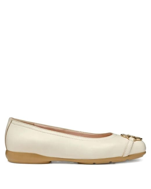 Geox Natural Annytah Buckle-Detail Ballet Flats