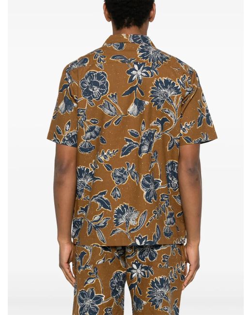 Camisa con estampado floral Universal Works de hombre de color Brown