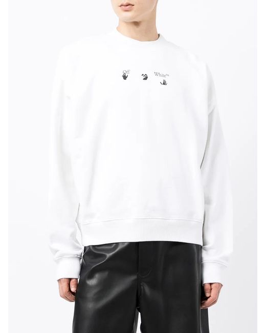 Off-White c/o Virgil Abloh White Spray Marker Arrows Sweatshirt for men