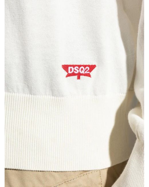 Pull En Maille Jacquard DSquared² pour homme en coloris White