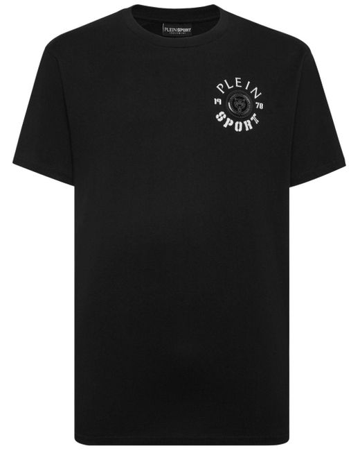 Philipp Plein Katoenen T-shirt Met Logopatch in het Black voor heren