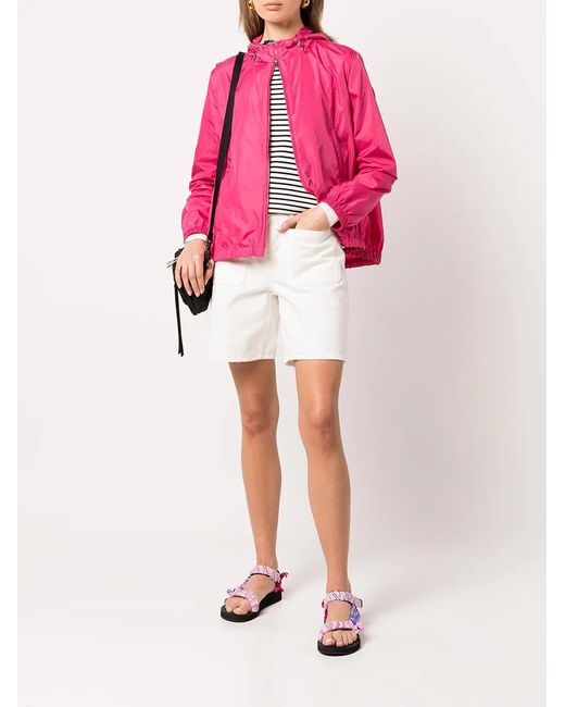 Moncler Pink Hooded Lightweight Rain Jacket