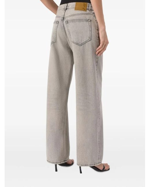 Haikure Gray Logo-Patch Jeans