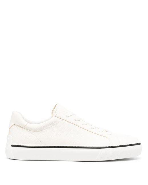 Tod's White Contrast-Trim Low-Top Sneakers for men