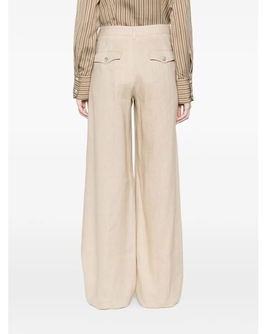 Marella White Linen Trousers